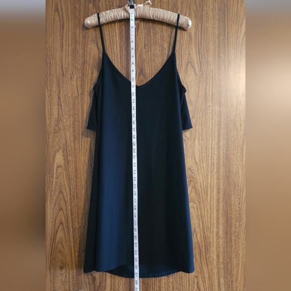 MANGO Black Layered Spaghetti Strap Midi Dress Size M - Picture 4 of 8